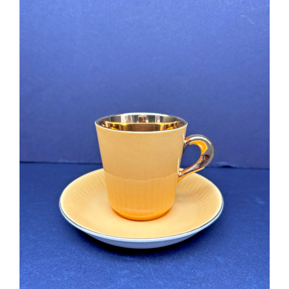 Vintage MCM 50s Figgjo Flint Demitasse Espresso Cup 22k Gold inside Norway - Picture 12 of 16
